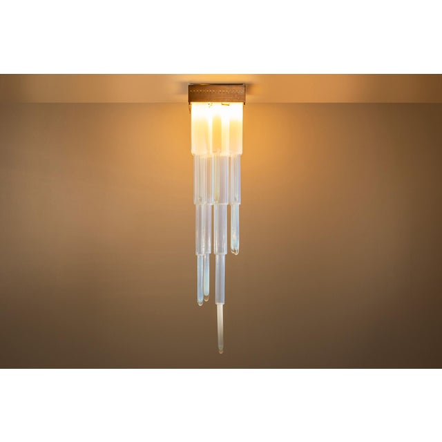 Model LS 146 Ceiling Fixture with Blown Opaline Elements by Carlo Nason for AV Mazzega, Italy, 1970s For Sale - Image 11 of 14