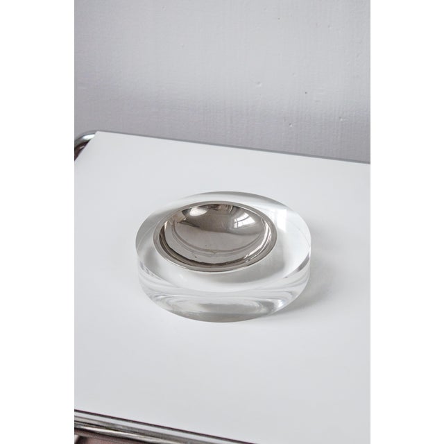 Plastic Transparent Acrylic Glass and Chrome Valet Tray by Felice Antonio Botta, 1970s For Sale - Image 7 of 13