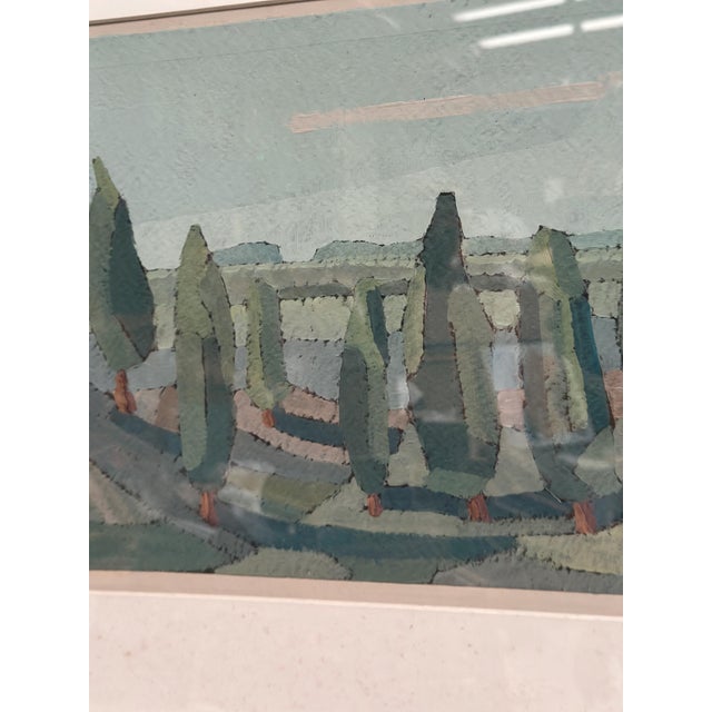 Paper Gunnar Fohlin, Trees, 1960s, Oil on Paper, Framed For Sale - Image 7 of 18