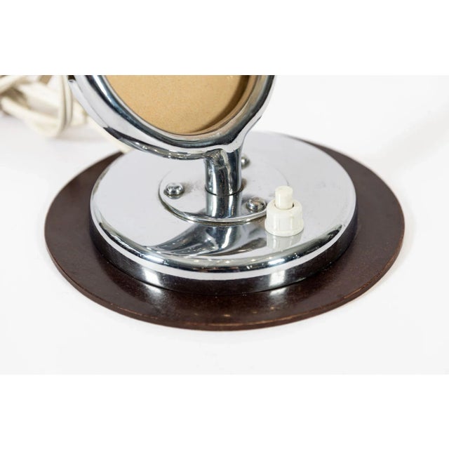 Antique Art Deco Bauhaus Pair Table Lamps With Glass Photo Inserts For Sale - Image 9 of 11