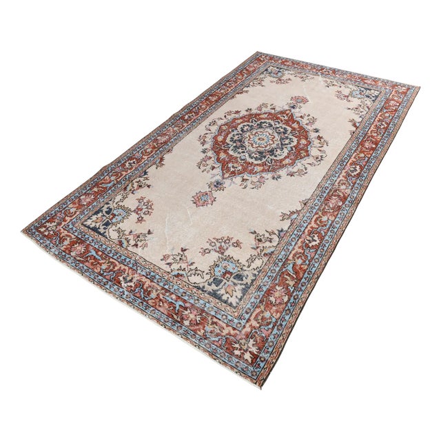 Vintage Turkish Handmade Wool Rug, 1970s For Sale