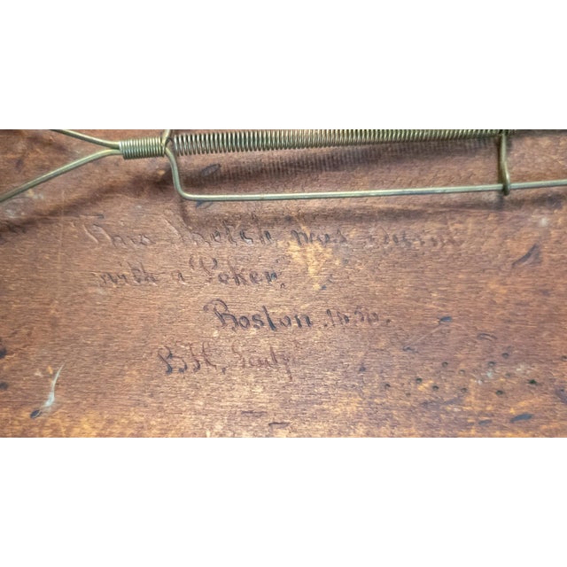 Brown 19th Century American Pyrography Portrait of a Gentleman by Robert Ball Hughes For Sale - Image 8 of 8