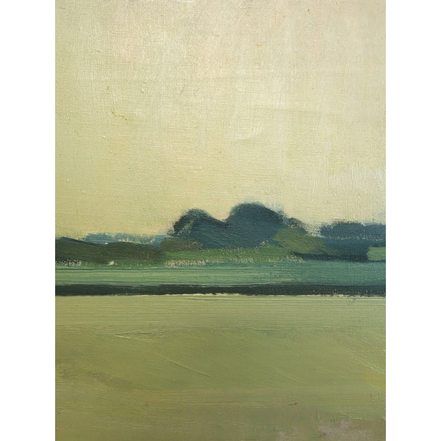 1960 Mid-Century Modern 'The Distant Green' Vintage Original Swedish Abstract Landscape Oil Painting, Framed For Sale - Image 11 of 13