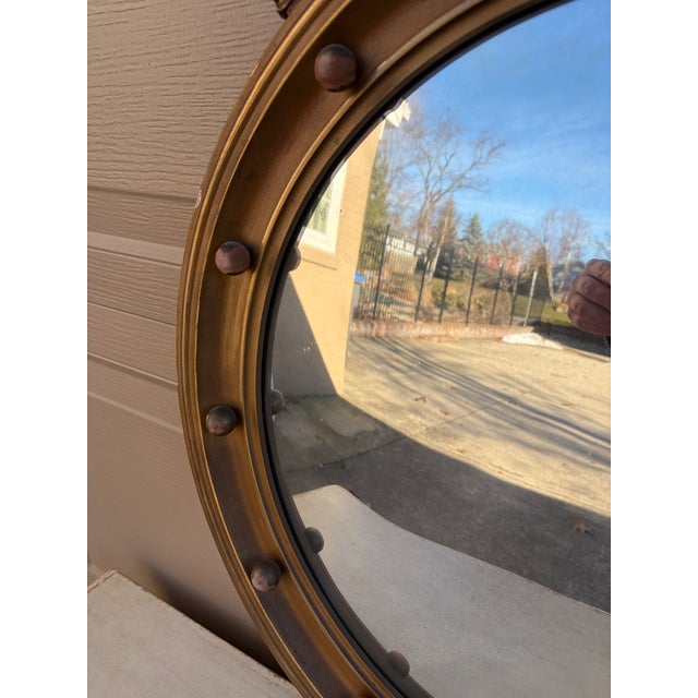 American Federal Giltwood Eagle Bullseye Convex Mirror For Sale - Image 12 of 14