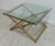 Measurements ( L x W x H)24 x 24 x 15.25 Great shape tight and sturdy. metal and glass. minor age related wear and...