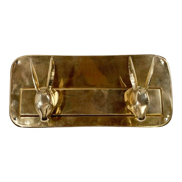 VIntage Brass Bunny Rabbit Wall Hook Chairish