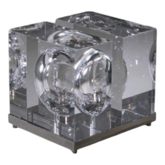 Sculptural Due Cubi Table Lamp, Italy, 1970s For Sale