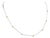 Late 20th Century 14K White Gold Yellow Diamond Station Necklace Estate For Sale