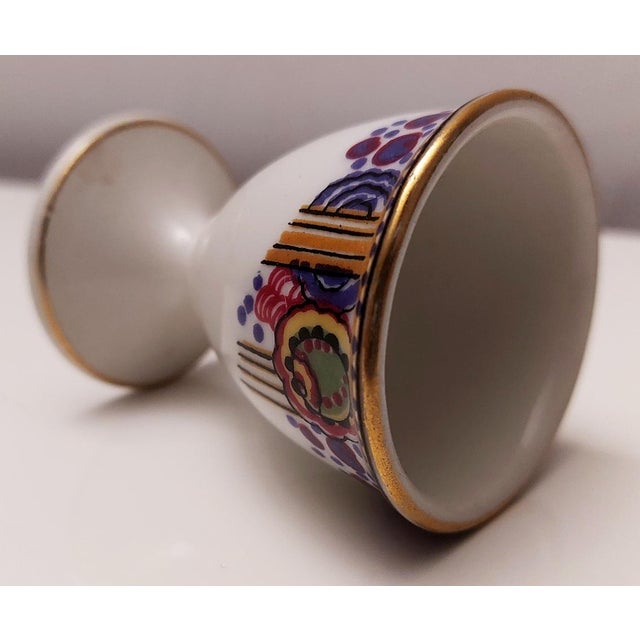 Egg Cup in Gold and Porcelain from Limoges, France, 1970 For Sale - Image 4 of 11