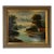Vintage European Countryside River Landscape Oil Painting on Canvas – Framed For Sale