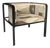 Collector AZ1 Armchair in Silt Fabric and Black Lacquered Metal by Francesco Zonca For Sale