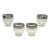 McM-Starlyte-(S7t5)-Silver Banded,footed,– Cocktail/Liquor Glasses – Set of Four For Sale