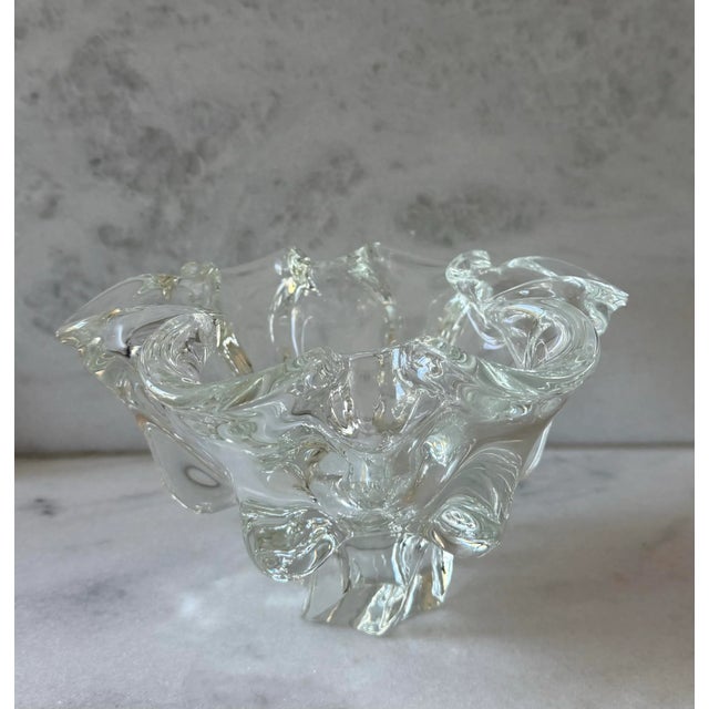 Mid 20th Century Vintage Clear Czech Chribska Bowl For Sale - Image 5 of 11