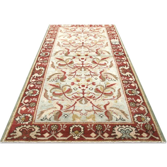1960s Turkish Oushak Rug For Sale In Los Angeles - Image 6 of 7