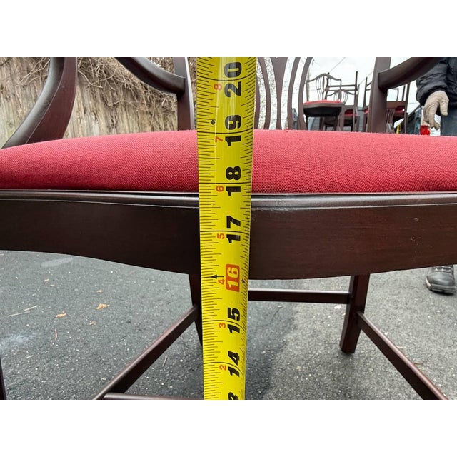Pair of Antique Hepplewhite Style Arm and Side Chairs For Sale In Washington DC - Image 6 of 10