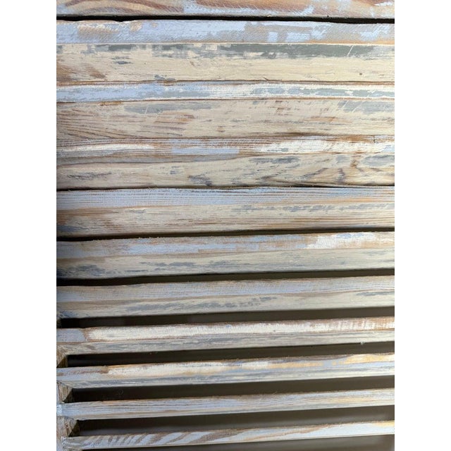 Camel 19th Century Antique French Provincial Distressed Wood Shutters, Pair For Sale - Image 8 of 15