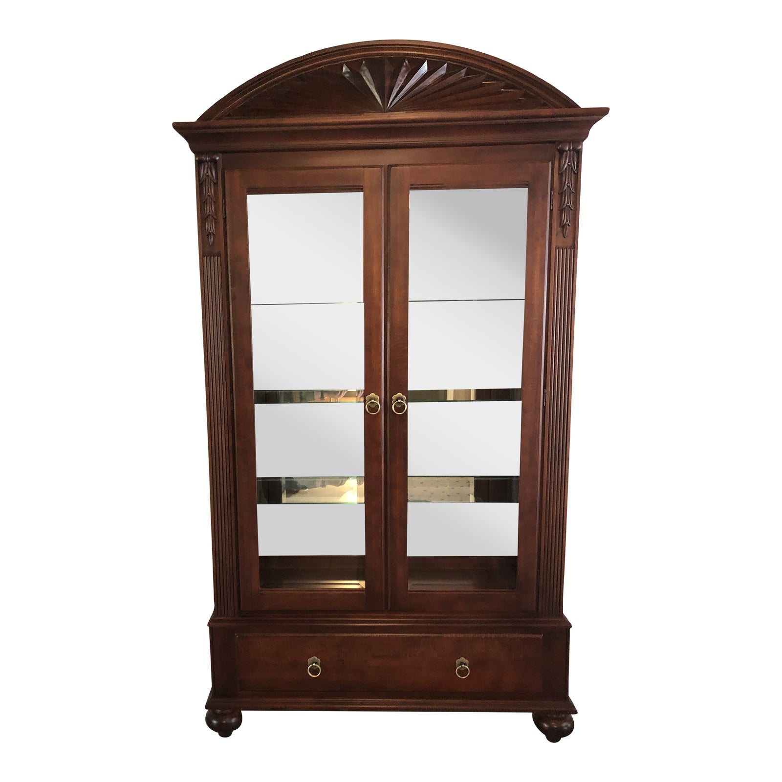 Ethan Allen British Classic Lighted Curio Chairish