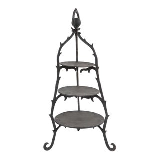 Mid 20th Century Art Nouveau Cast Iron Three Tier Display For Sale