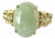 14k Gold Oval Jade Cocktail Ring Vintage Chinese For Sale