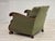 Wood Vintage Danish Carved Oak Lounge Chair with Green Velour Upholstery, 1950s For Sale - Image 7 of 18