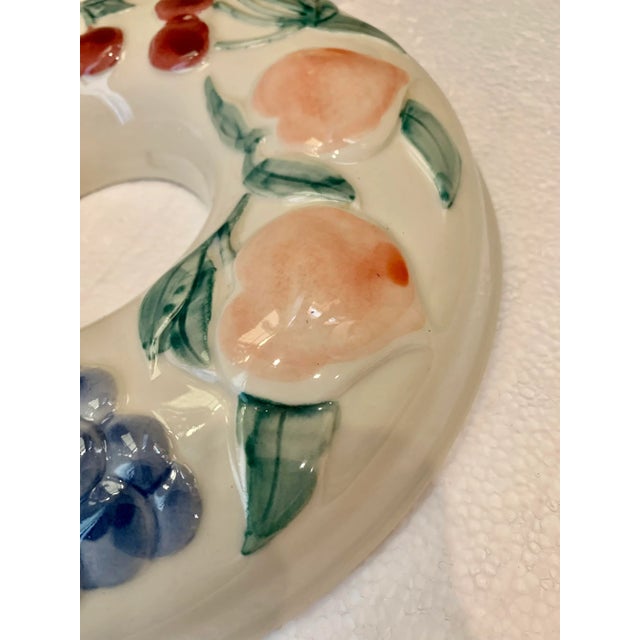 Farmhouse Vintage Hartstone Pottery Large Round Ceramic Ring Mold Wall Art For Sale - Image 3 of 8