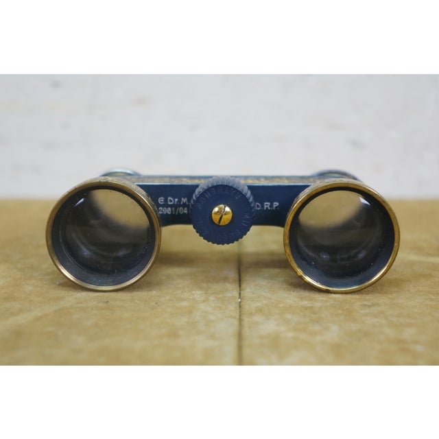 Antique German Emil Busch Multinett Filigree Opera Glasses Original Leather Case For Sale - Image 4 of 12