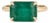 Natural Zambian Emerald 4.42 Ct May Birthstone Cocktail Ring in 18k Yellow Gold Size 7 For Sale