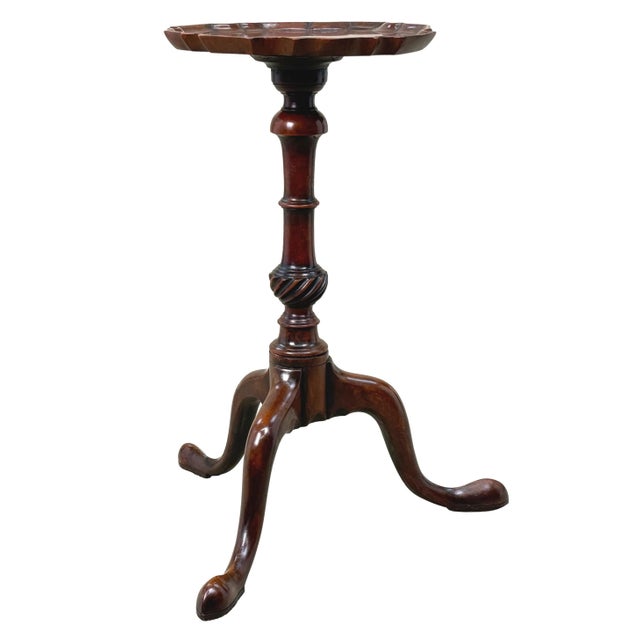 Antique George III Mahogany Kettle Stand with Piecrust Top, 1760 For Sale - Image 12 of 12
