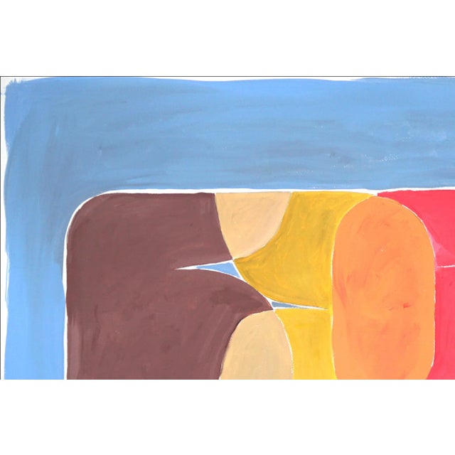 2021 "Abstracted Letter Sunset" Acrylic Painting on Watercolor Paper by Natalia Roman For Sale In Miami - Image 6 of 8