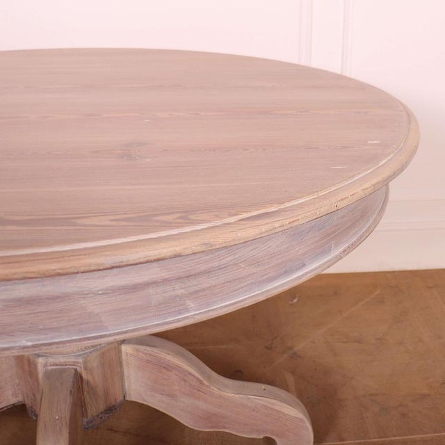 English Bleached Pine Breakfast Table, 1860 For Sale - Image 3 of 6