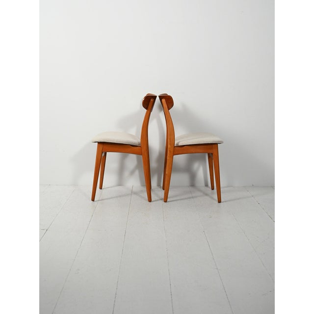 Vintage Scandinavian Chairs with Crescent Backs by Hans J. Wegner, 1960s, Set of 2 For Sale - Image 11 of 11