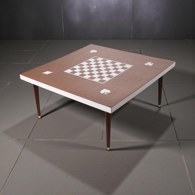 Mid 20th Century Checkerboard Top Formica Coffee Table For Sale In New York - Image 6 of 13