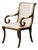 Empire French Armchair in Black Lacquer For Sale
