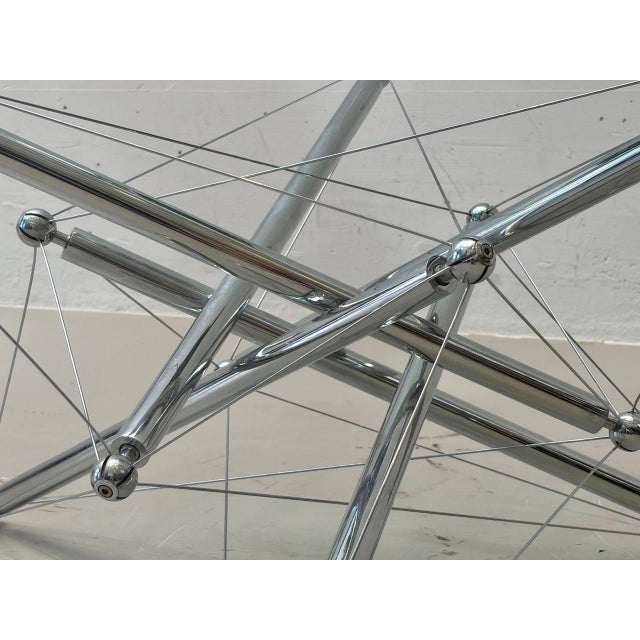Silver Tensegrity 713 Coffee Table by Theodore Waddell for Cassina, 1973 For Sale - Image 8 of 13