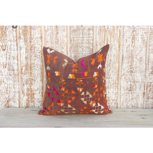 Savi Antique Indian Folk Pillow For Sale - Image 10 of 10