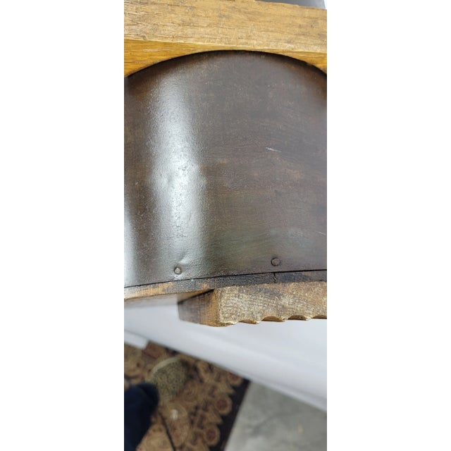 Brown Vintage Art Deco Wood and Metal Magazine Rack For Sale - Image 8 of 9
