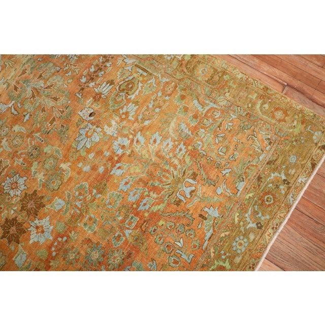 Salmon Early 20th Century Zabihi Collection Magnificent Persian Sarouk Rug - 7'1" x 10'3" For Sale - Image 8 of 12