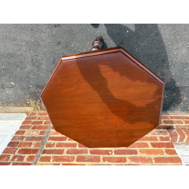 Vintage Renaissance Style Octagonal Side Table For Sale - Image 4 of 17