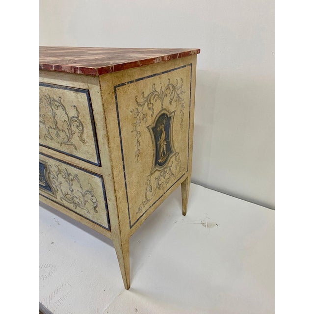 Venetian Painted Neoclassical Commodes- A Pair For Sale In Miami - Image 6 of 18