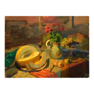"Still Life With Pumpkins" Igor Nevsky Original Expressionist Oil Painting on Canvas