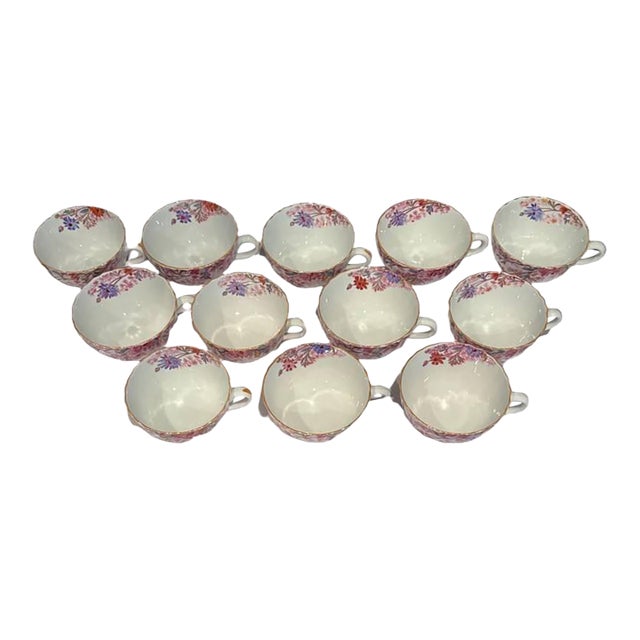 Vintage Spode Copeland's Chelsea Garden Teacups - Set of 12 For Sale