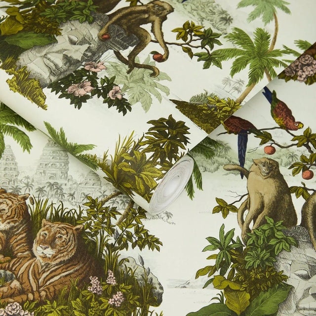 English House of Hackney Sumatra Wallpaper - Multi, Sample For Sale - Image 3 of 4