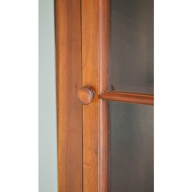Hand Crafted Solid Cherry Wood Country Style Corner Cabinet By