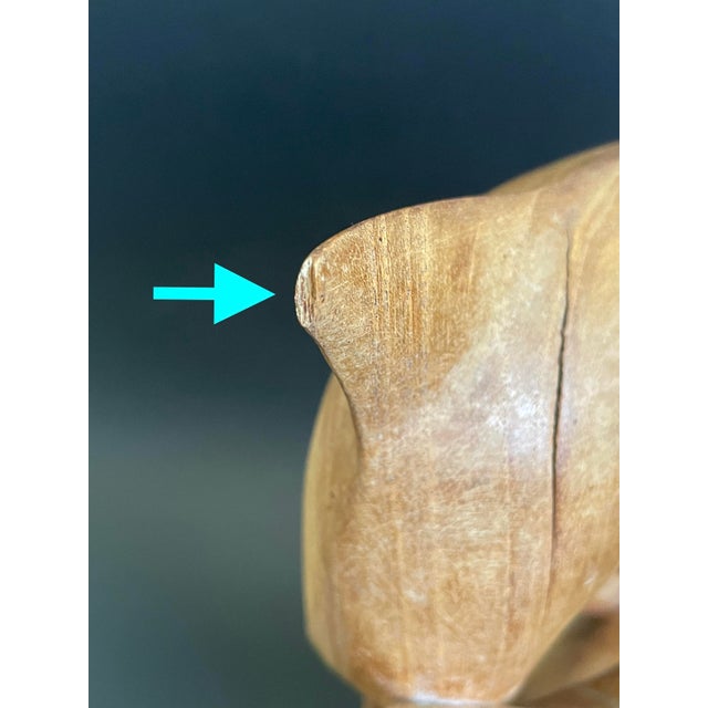 Vintage Wood Carving Duo Dolphin Sculpture For Sale - Image 10 of 12