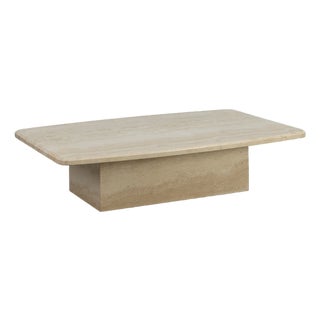 Sculptural Organic Travertine Coffee Table, France, 1980s For Sale
