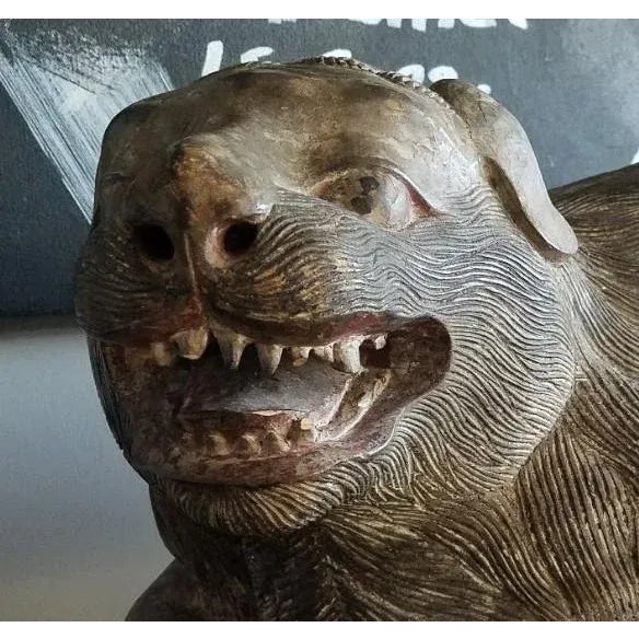 Coffee Early 19th Century Antique Continental Hand Carved Wood Lion Model For Sale - Image 8 of 10