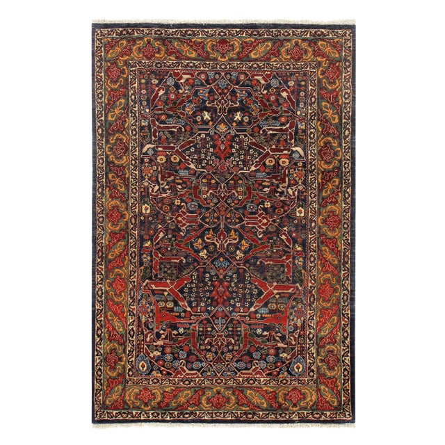 Pasargad Navy Fine Persian Bidjar - 4' X 6' For Sale