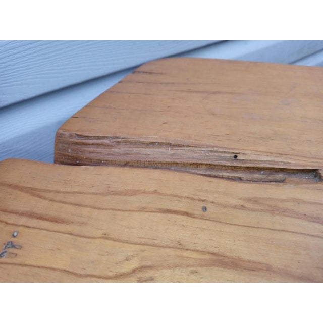 Mid 20th Century Custom Made Slab Wood Coffee Table For Sale - Image 11 of 12