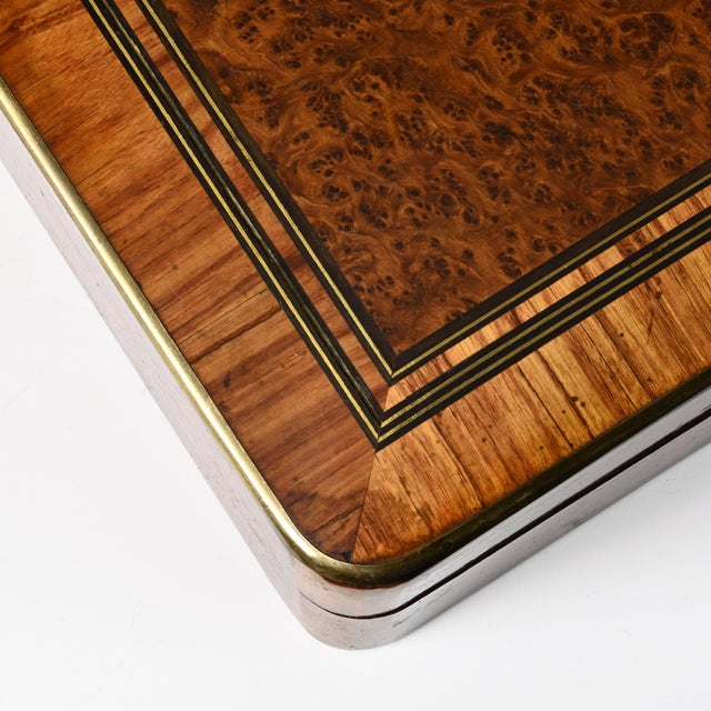 Antique 19th Century Napoleon III Burlwood Marquetry Box For Sale - Image 13 of 15