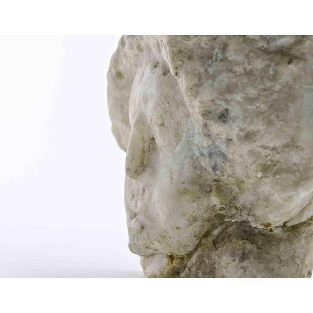 Sirio Pellegrini, Head of Girl, Marble Sculpture, 1960s For Sale - Image 4 of 5